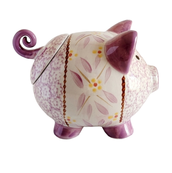 Temp-tations Old World Cranberry Pink Pig Salt Cellar/Sponge Holder or Planter - Picture 3 of 10